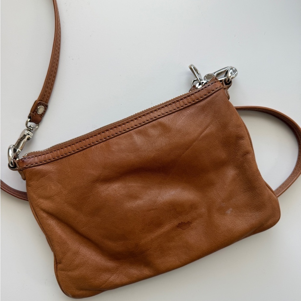 Marc Jacobs Y2K brown cognac turnlock Tan Leather Crossbody Bag - Picture 6 of 13